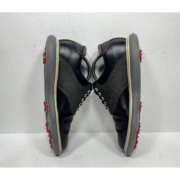 FootJoy Traditions Men's Size 9 M Black Leather Lace Up Golf Sneakers 57904 - Picture 5 of 10